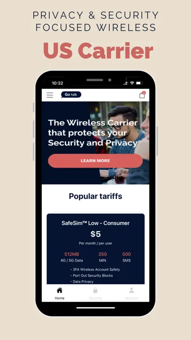 ภาพหน้าจอของ Go Talk Wireless