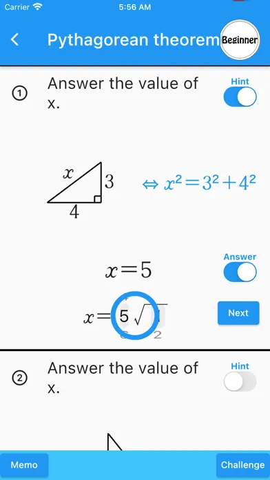 Trigonometry(Math Drills) Ekran Görüntüleri