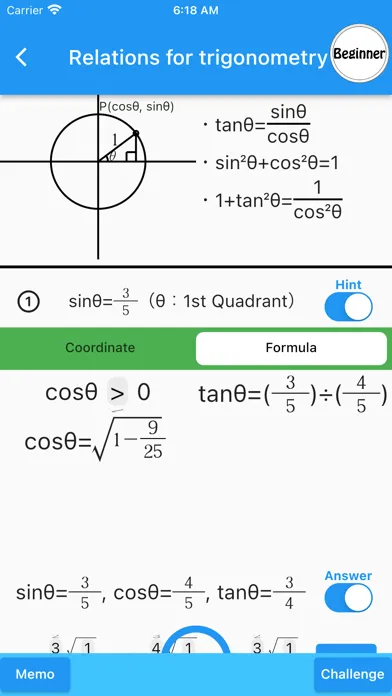 Trigonometry(Math Drills) Ekran Görüntüleri