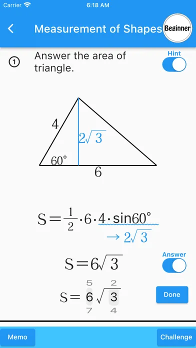 Trigonometry(Math Drills) Ekran Görüntüleri