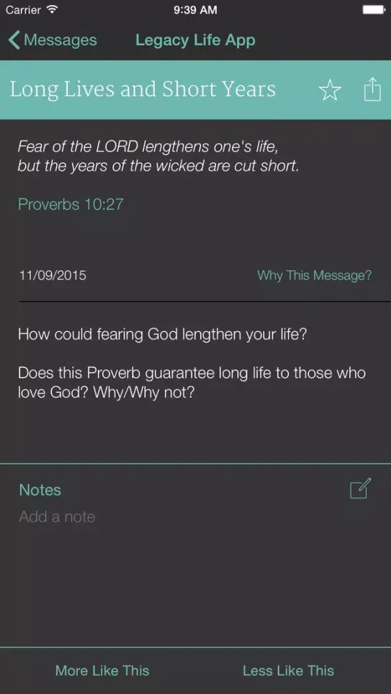Скриншоты Legacy Life App