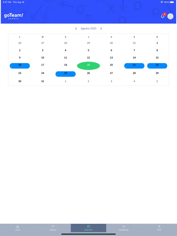 goTeam! Sports iPad 应用截图