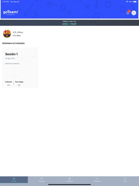 goTeam! Sports iPad 应用截图