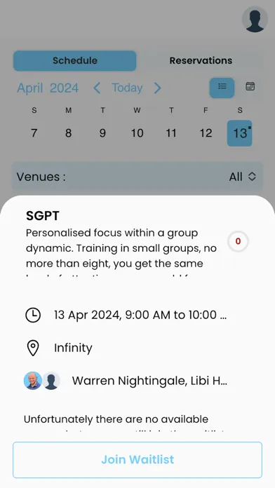 Infinity fitness স্ক্রিনশট