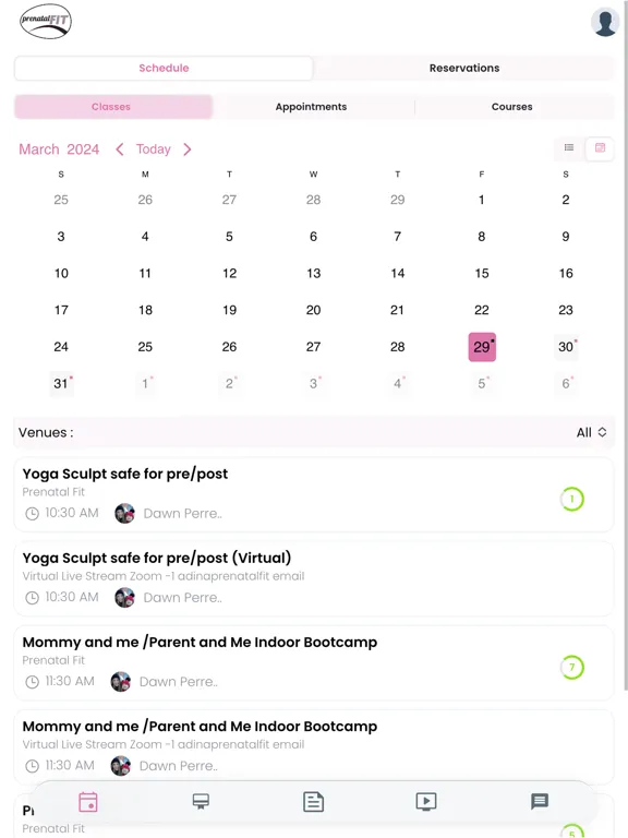 Prenatal Fitness Studio iPad  Screenshots