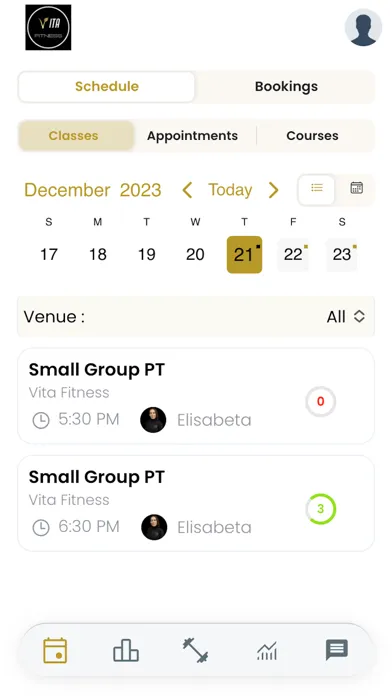 Vita Fitness Ekran Görüntüleri