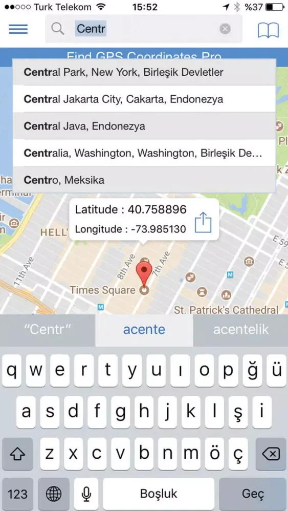 Ulu GPS Pro Ekran Görüntüleri