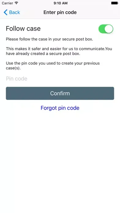 ภาพหน้าจอของ Compliance App