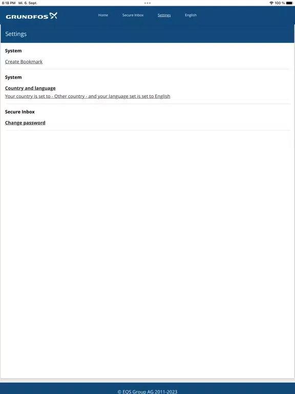 Grundfos Whistleblower System iPad  Screenshots