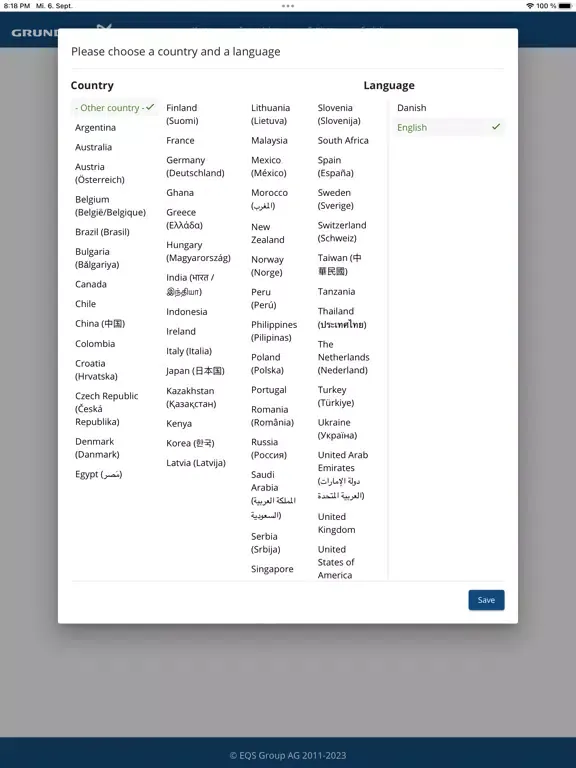 Grundfos Whistleblower System iPad  Screenshots