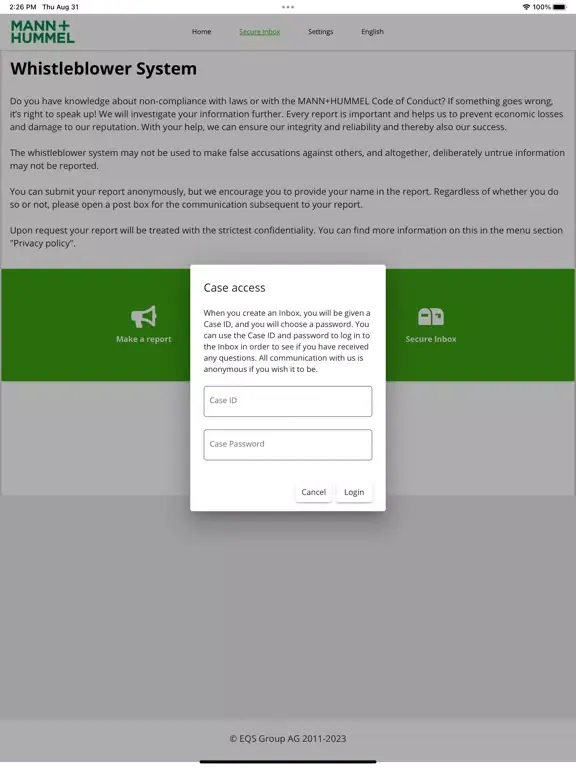 Screenshot di SpeakUp@MANN&HUMMEL iPad 