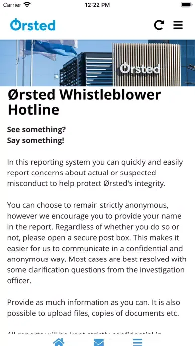 Orsted Whistleblower Hotline スクリーンショット