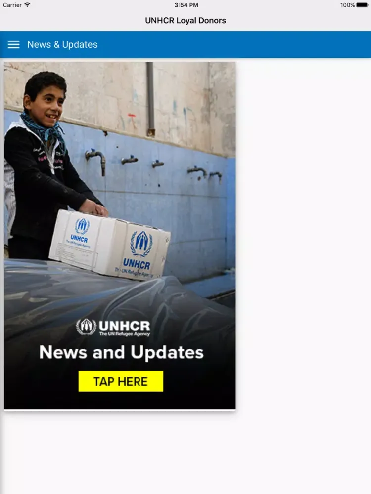 Скриншоты UNHCR PHIL Loyal Donors iPad 