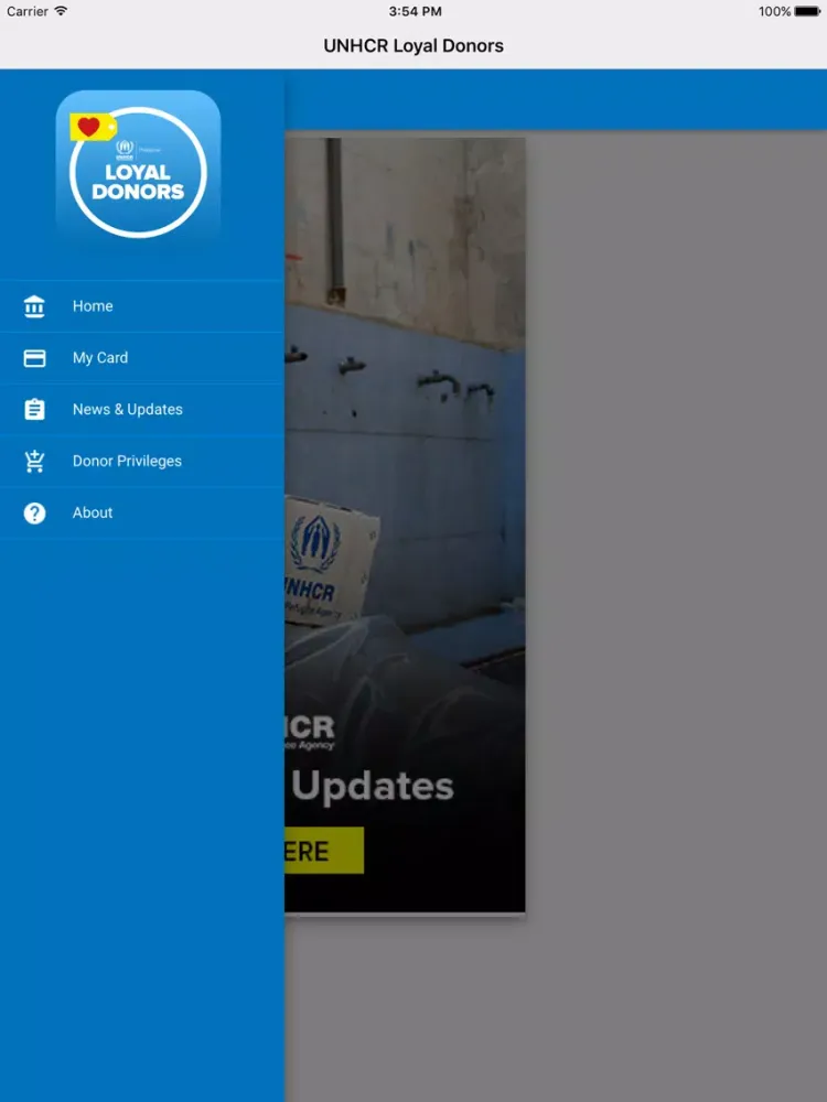 Скриншоты UNHCR PHIL Loyal Donors iPad 
