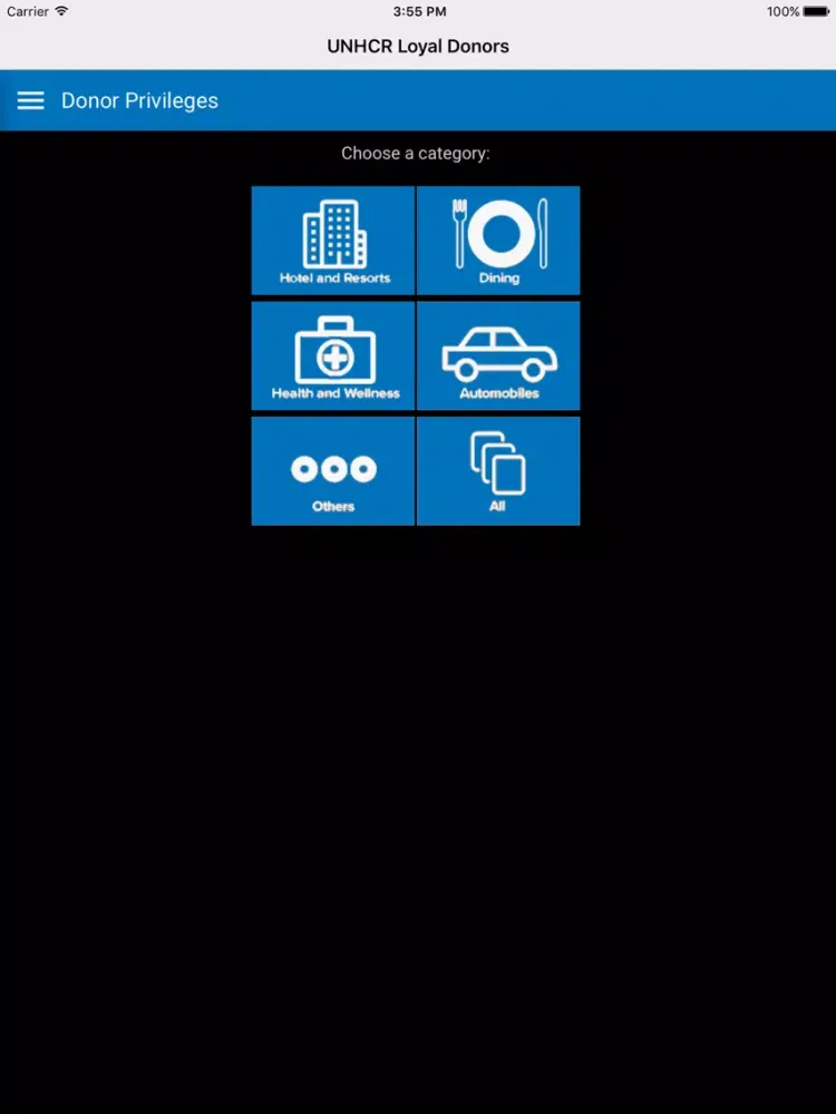Скриншоты UNHCR PHIL Loyal Donors iPad 