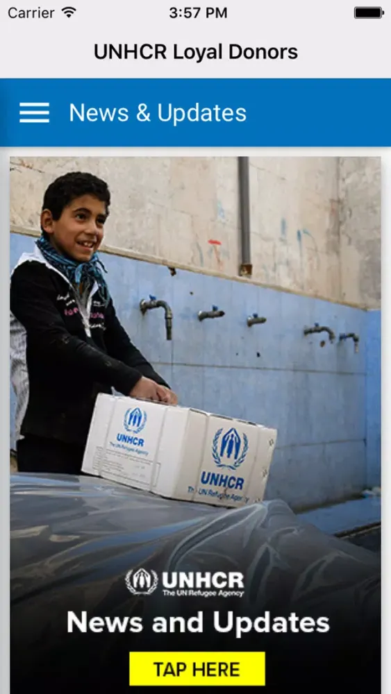 Скриншоты UNHCR PHIL Loyal Donors