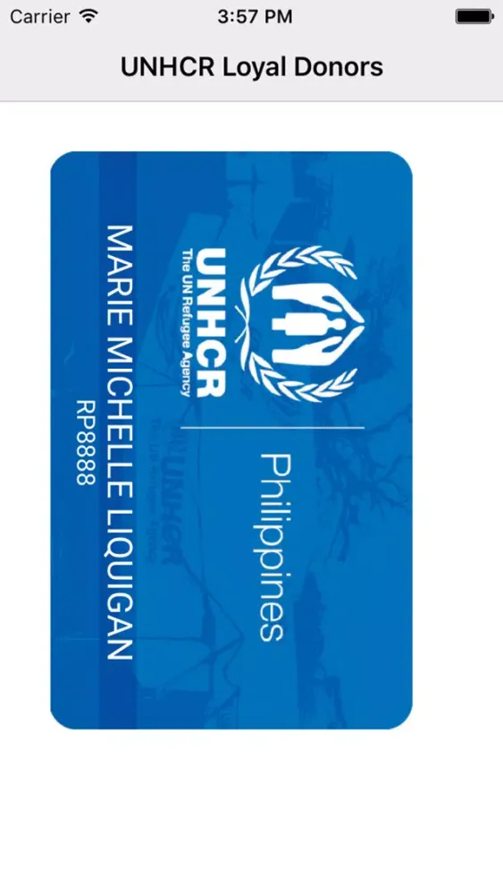 Скриншоты UNHCR PHIL Loyal Donors