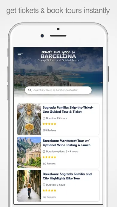 Capturas de pantalla de Barcelona City Guide & Maps