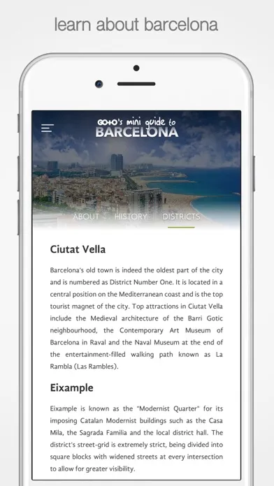 Capturas de pantalla de Barcelona City Guide & Maps