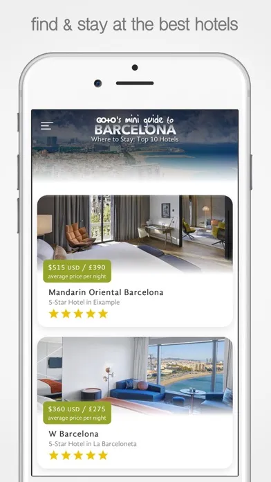 Capturas de pantalla de Barcelona City Guide & Maps
