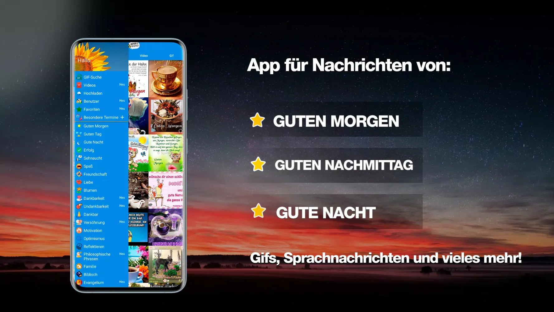 Guten Morgen Nachmittag Nacht Screenshots