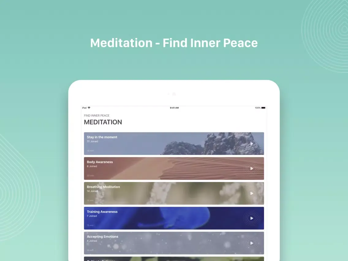 Keep Yoga: Meditation & Relax iPad 應用截圖