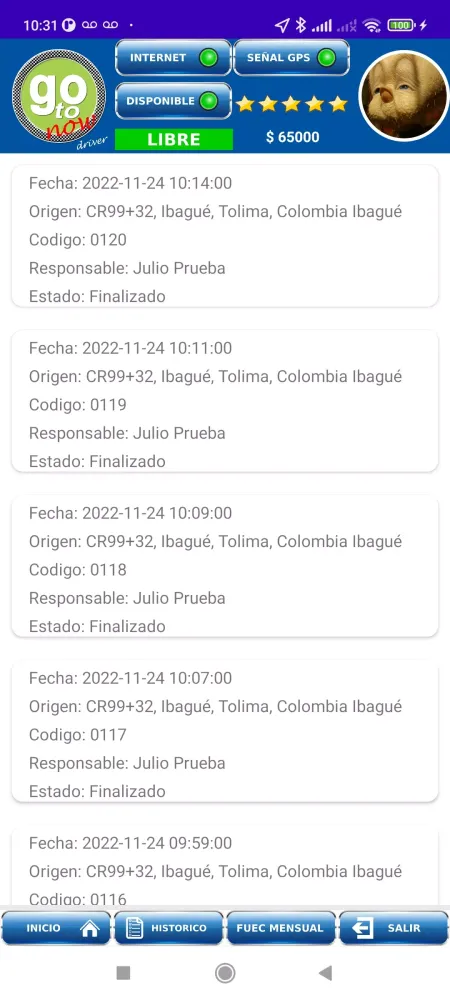 Capturas de pantalla de Gotonow Conductor