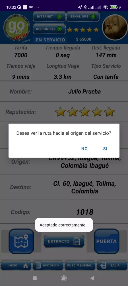 Capturas de pantalla de Gotonow Conductor