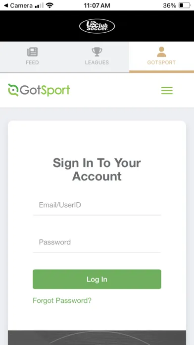 Tangkapan layar US Club Soccer - Official App