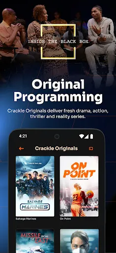 Tangkapan skrin Crackle