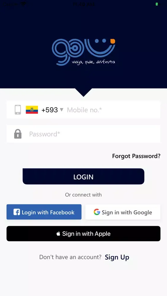 Capturas de pantalla de GOU ECUADOR APP