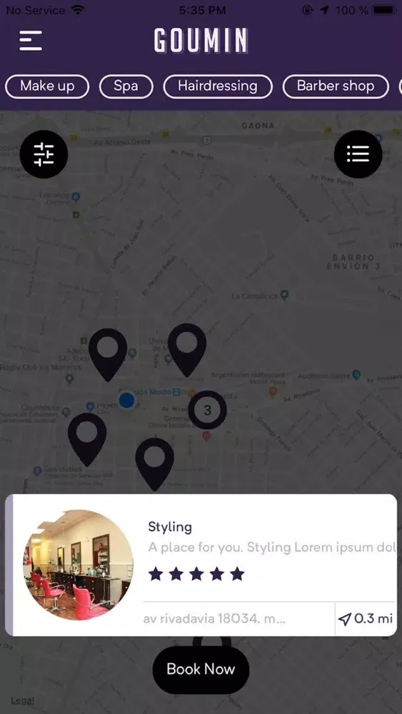 تصاویر Goumin - Hair Servicing App