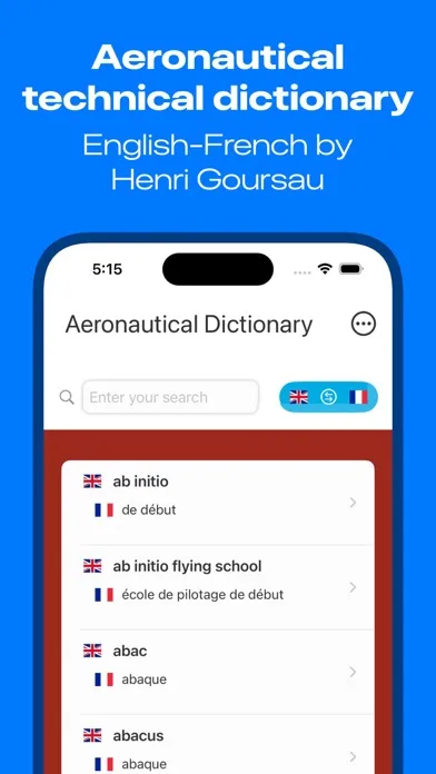 ภาพหน้าจอของ Aeronautical glossary