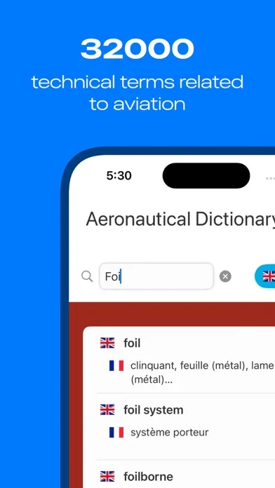 ภาพหน้าจอของ Aeronautical glossary