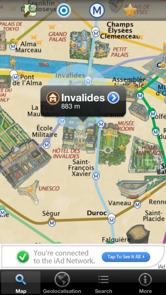 Discover Paris - maps, metro & monuments - free version Screenshots