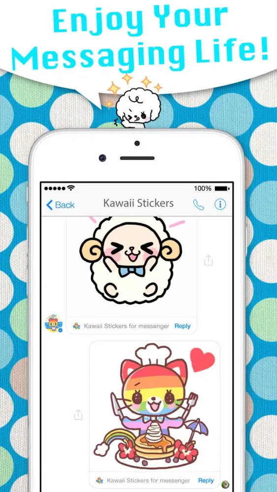 Kawaii Stickers for Messenger應用截圖
