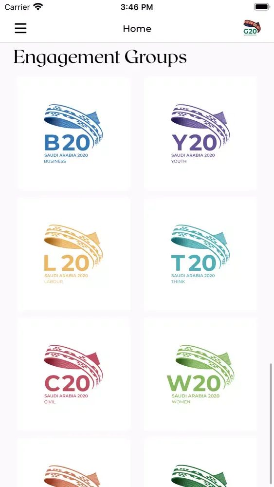 G20 Saudi Arabia 2020 スクリーンショット