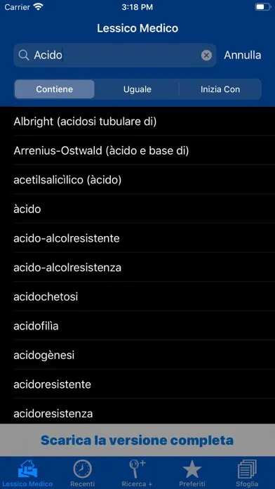 Captures d'écran de Lessico Medico Lite