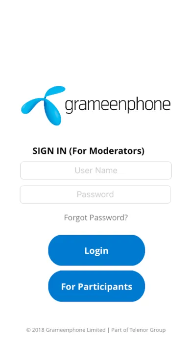 Capturas de tela do Grameenphone Conferencing