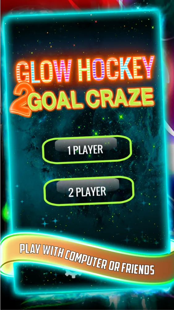 ภาพหน้าจอของ Glow Hockey 2 Goal Craze for iPhone and iPod