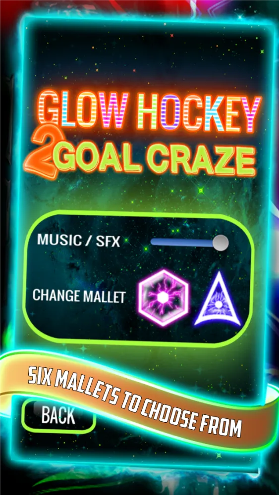 ภาพหน้าจอของ Glow Hockey 2 Goal Craze for iPhone and iPod