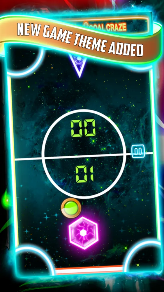 ภาพหน้าจอของ Glow Hockey 2 Goal Craze for iPhone and iPod