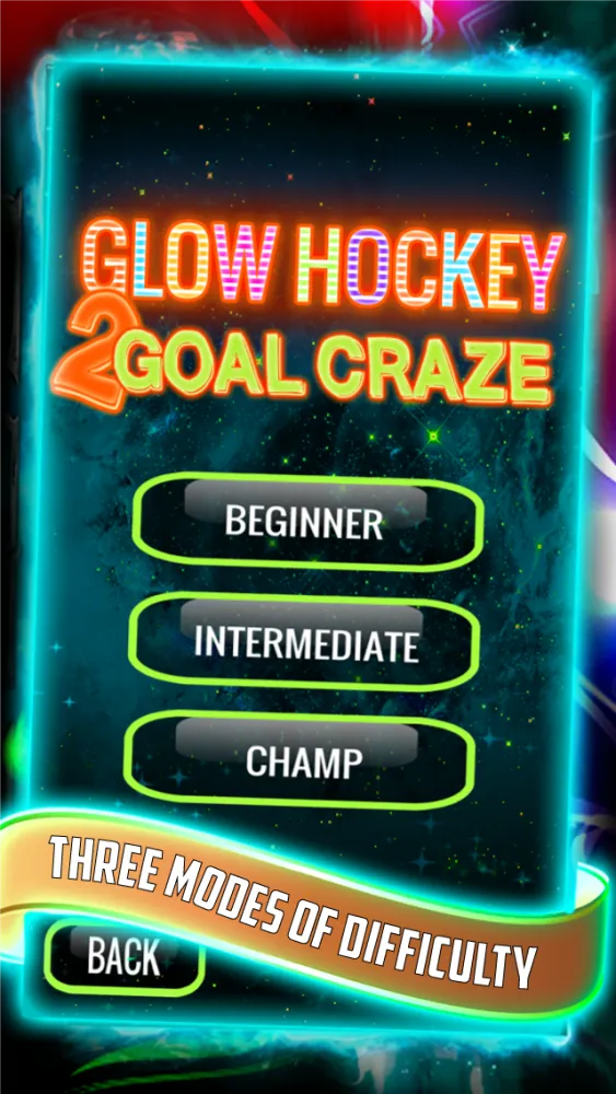 ภาพหน้าจอของ Glow Hockey 2 Goal Craze for iPhone and iPod