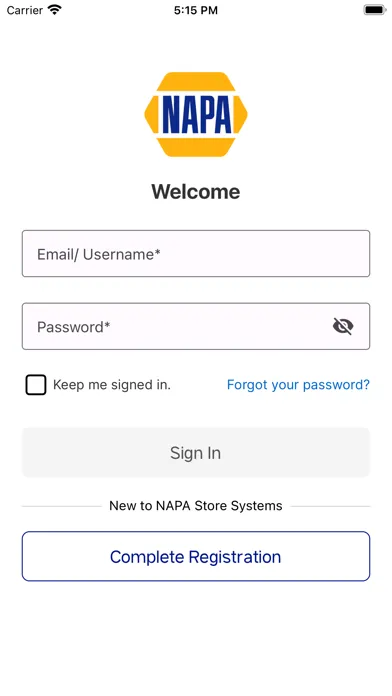 NAPA Store Systems App سکرین شاٹس