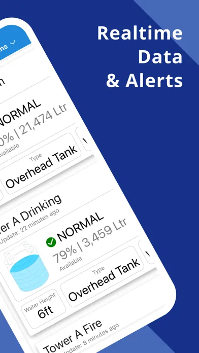Captures d'écran de WaterApp : IoT Water Sensors
