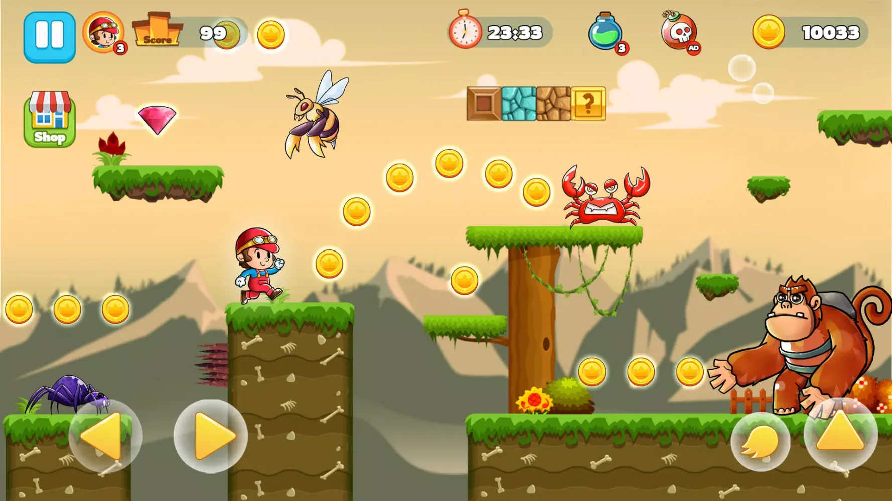 Super Bino: Jungle Adventure سکرین شاٹس