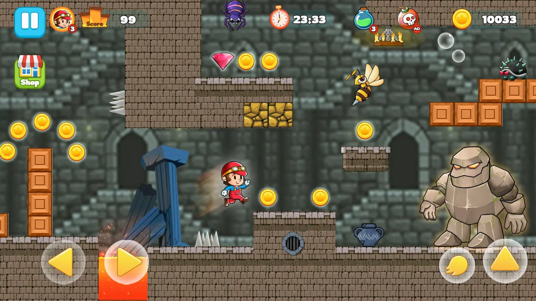 Super Bino: Jungle Adventure سکرین شاٹس