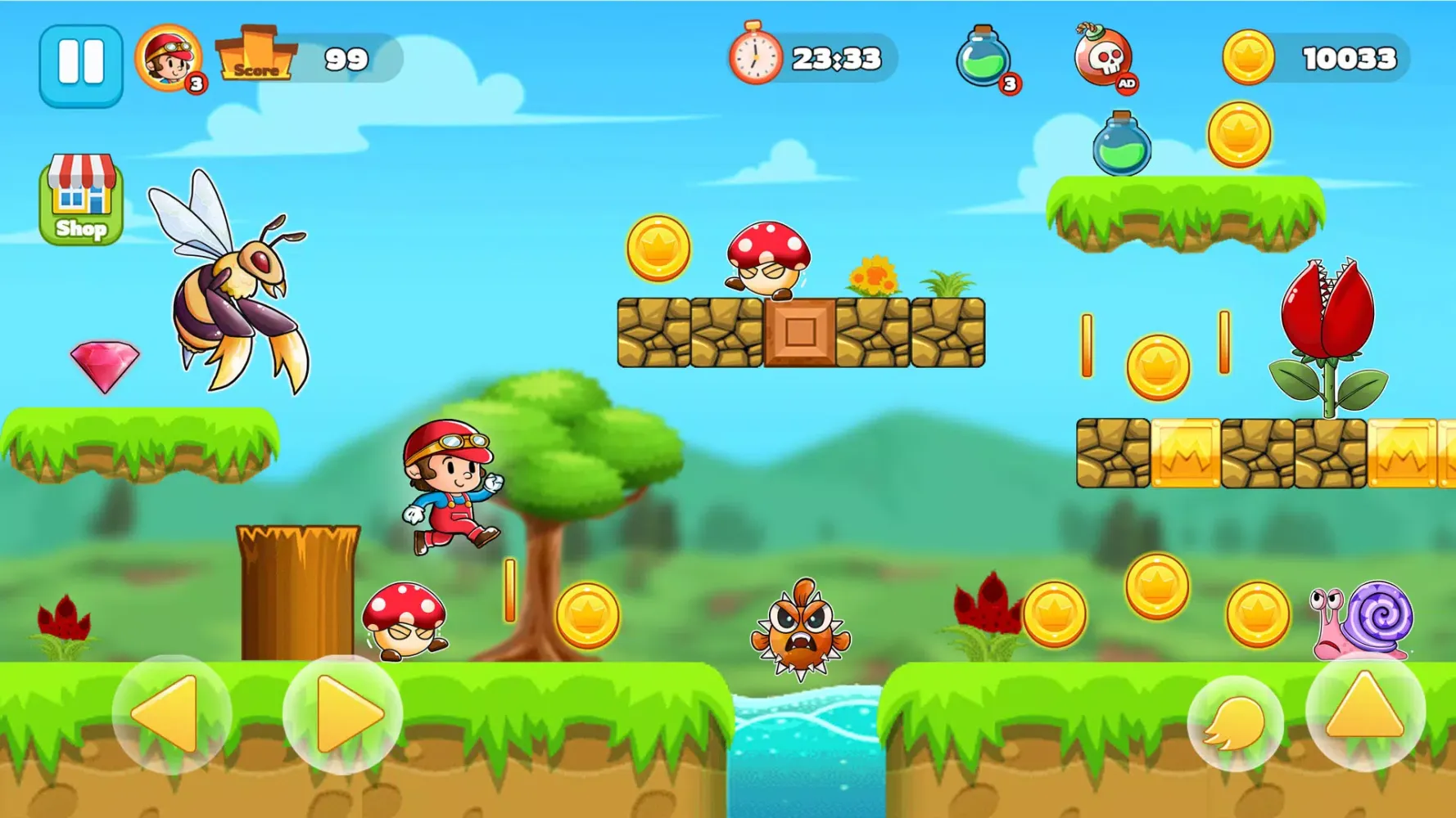 Super Bino: Jungle Adventure سکرین شاٹس