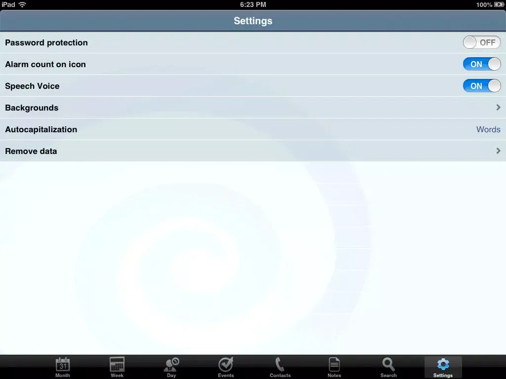 Agenda With Text To Speech Lite iPad 应用截图