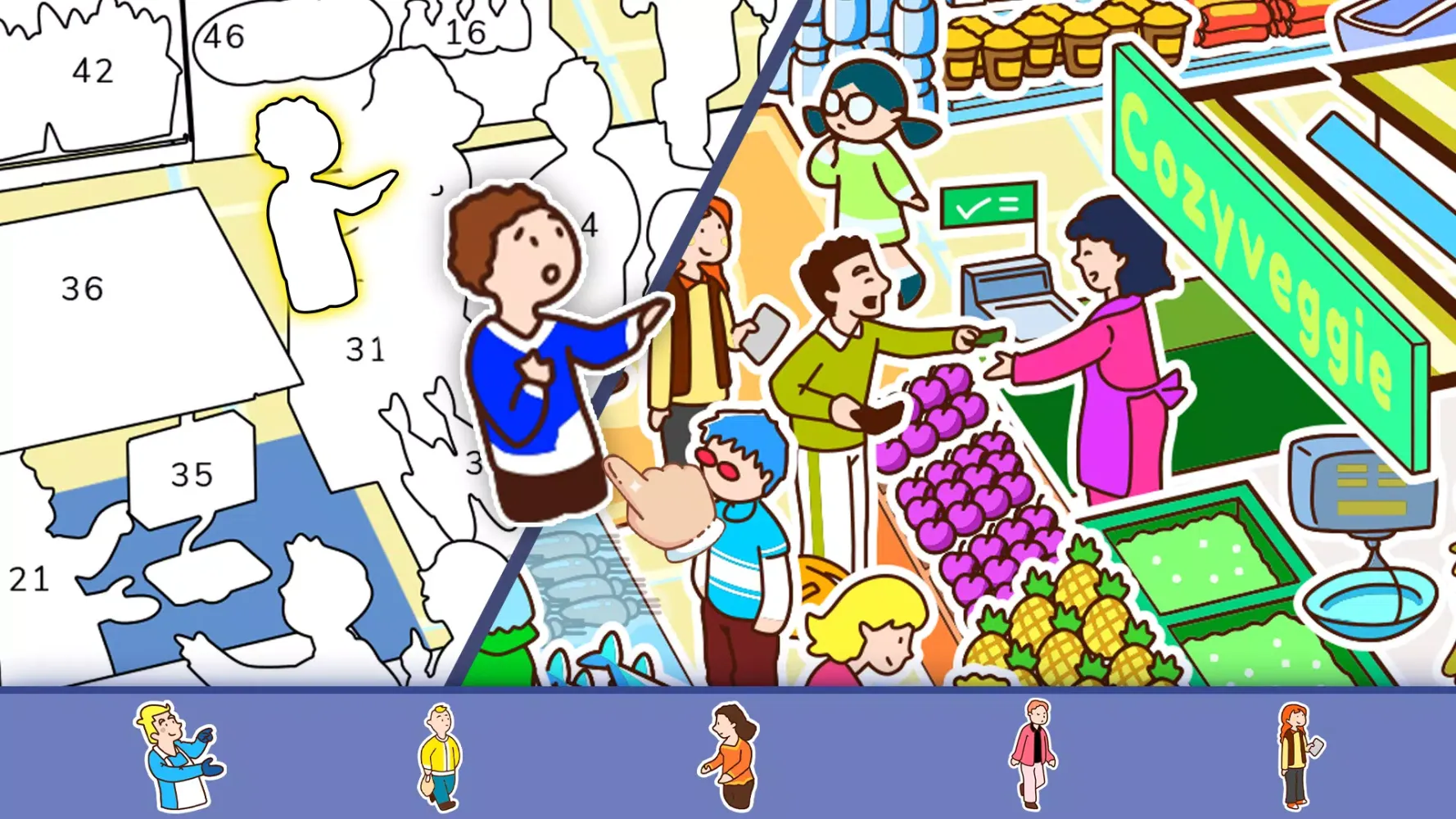 Sticker By Number: Puzzle Game Screenshots